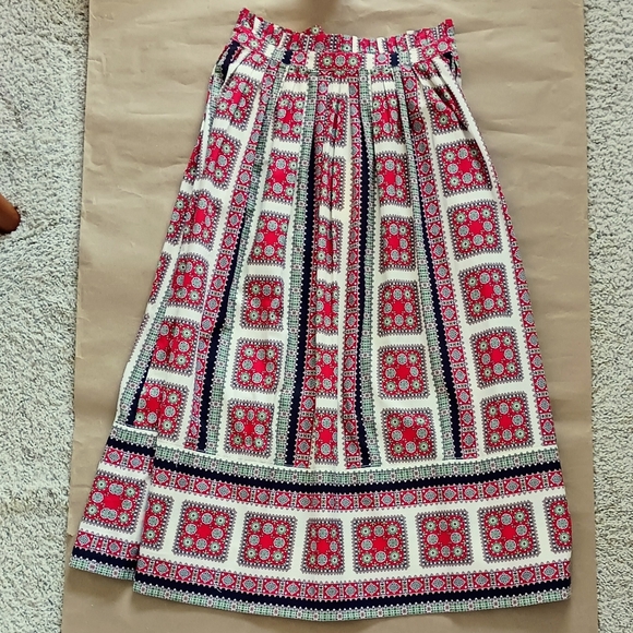 NWT The Great Treeline Westward Bandana Skirt Button Midi size 1 Small Red Black - Picture 2 of 5